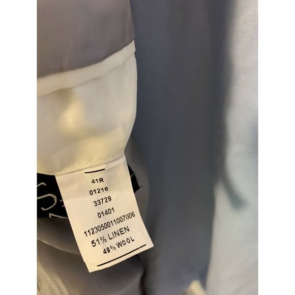 Jos A Bank Men’s Sz 41R Linen‎ Wool Sport Coat Blazer Jacket Gray - Picture 2 of 9